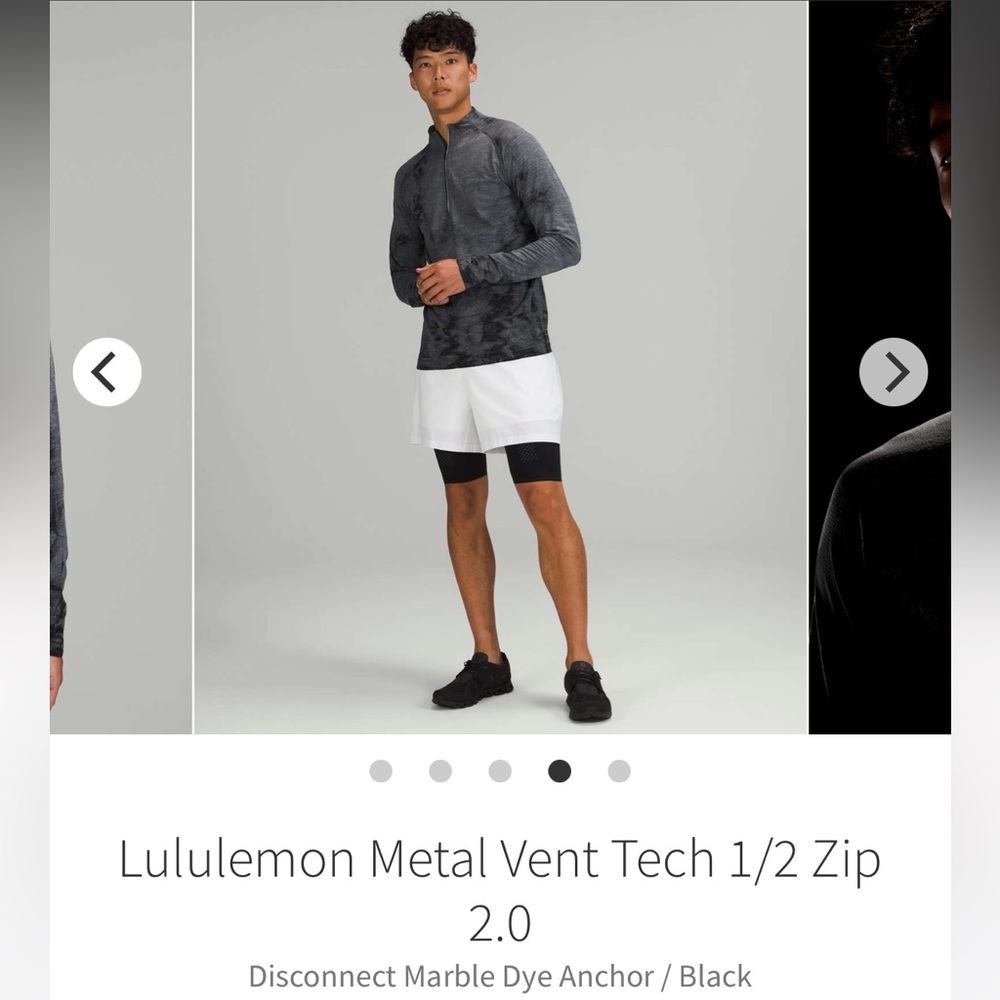 Lululemon Metal Vent Tech 1/2 Zip 2.0 Kurt Thomas Gymnastics Men’s Medium